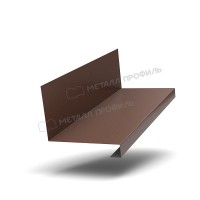 МеталлПрофиль Планка примыкания нижняя к трубе FASTCLICK 150х200х2000 (VALORI-20-Brown-0.5)