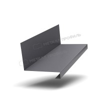 МеталлПрофиль Планка примыкания нижняя к трубе FASTCLICK 150х200х2000 (VALORI-20-Grey-0.5)