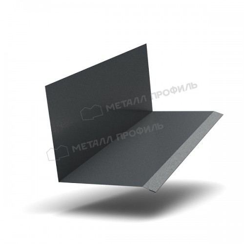 МеталлПрофиль Планка примыкания верхняя к стене FASTCLICK 150х135х2000 (VikingMP-01-7016-0.45)