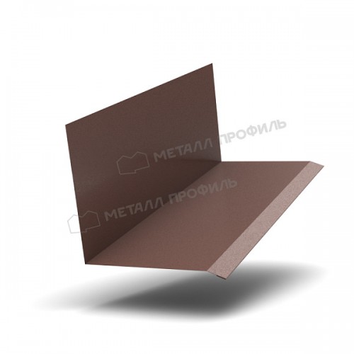 МеталлПрофиль Планка примыкания верхняя к стене FASTCLICK 150х135х2000 (VikingMP-01-8017-0.45)