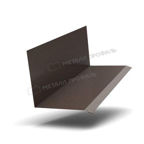 МеталлПрофиль Планка примыкания верхняя к стене FASTCLICK 150х135х2000 (VALORI-20-DarkBrown-0.5)
