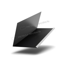 МеталлПрофиль Планка примыкания верхняя к трубе FASTCLICK 250х240х2000 NormanMP (ПЭ-01-9005-0.5)