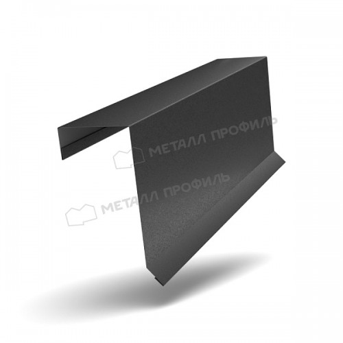МеталлПрофиль Планка торцевая кровельная FASTCLICK 65х130х2000 (VALORI-20-DarkGrey-0.5)