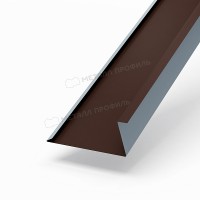МеталлПрофиль Планка примыкания нижняя 250х122х2000 NormanMP (ПЭ-01-8017-0.5)