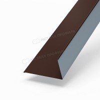 МеталлПрофиль Планка примыкания верхняя 250х147х2000 NormanMP (ПЭ-01-8017-0.5)
