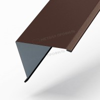 МеталлПрофиль Планка торцевая 135х145х2000 NormanMP (ПЭ-01-8017-0.5)