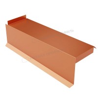 МеталлПрофиль Планка сегментная торцевая левая 350 мм (AGNETA-03-Copper\Copper-0.5)