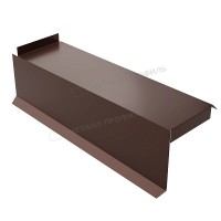 МеталлПрофиль Планка сегментная торцевая левая 400 мм NormanMP (ПЭ-01-8017-0.5)