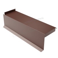 МеталлПрофиль Планка сегментная торцевая левая 350 мм (PURETAN-20-8017-0.5)