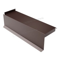 МеталлПрофиль Планка сегментная торцевая левая 400 мм (PURETAN-20-RR32-0.5)