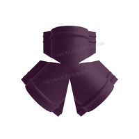 МеталлПрофиль Y-образный тройник для круглого конька R110 (VALORI-20-Violet-0.5)