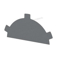 МеталлПрофиль Заглушка конька круглого простая NormanMP (ПЭ-01-7004-0.5)