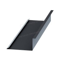 МеталлПрофиль Планка примыкания нижняя 250х122х2000 NormanMP (ПЭ-01-7024-0.5)