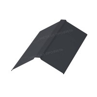 МеталлПрофиль Планка конька плоского 150х150х2000 NormanMP (ПЭ-01-7024-0.5)