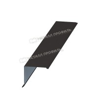 МеталлПрофиль Планка торцевая 135х145х2000 (VikingMP E-20-8019-0.5)