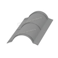 МеталлПрофиль Планка конька круглого R110х2000 (ПЭ-01-9006-0.45)