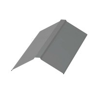 МеталлПрофиль Планка конька плоского 150х150х2000 NormanMP (ПЭ-01-9006-0.5)