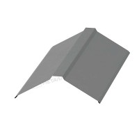 МеталлПрофиль Планка конька плоского 190х190х2000 NormanMP (ПЭ-01-9006-0.5)