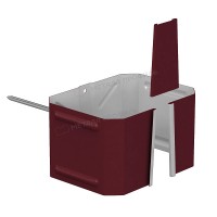 Держатель трубы (на кирпич) МЕТАЛЛ ПРОФИЛЬ БЮДЖЕТ 76х102  Ral 3005