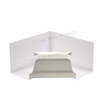 Угол желоба внутренний МЕТАЛЛ ПРОФИЛЬ БЮДЖЕТ 120х86 Ral 9003