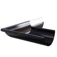 Угол желоба наружный МЕТАЛЛ ПРОФИЛЬ PURMAN BLACK EDITION D125 Ral 9005