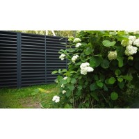 Ворота откатные Жалюзи к кирпичному столбу 2,0х4,5 RAL 7016