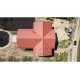 Металлочерепица классик 0,5 Satin Matt RAL 8004 терракота