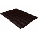 Металлочерепица классик Grand Line 0,5 PurLite Matt RAL 8017 шоколад