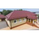 Металлочерепица "Камея" ("Kamea") в01 0,5 Сатин матовый RAL 3005 красное вино