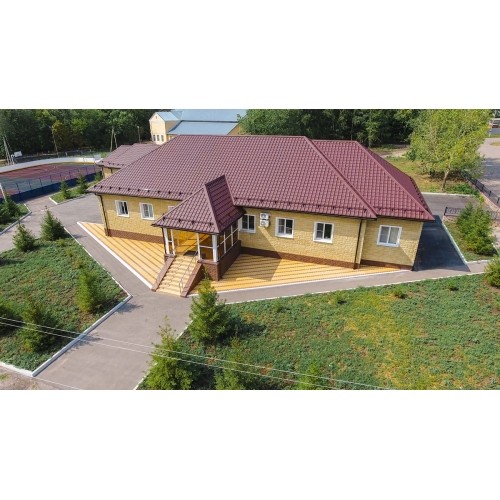 Металлочерепица "Камея" ("Kamea") в01 0,5 Сатин матовый RAL 3005 красное вино