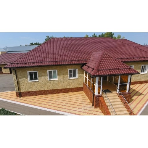 Профиль волновой "Камея" ("Kamea") 0,45 Drap RAL 3005 красное вино