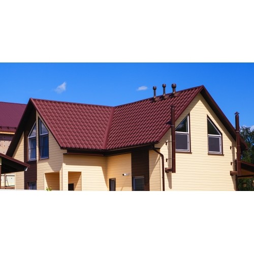 Профиль волновой "Камея" ("Kamea") 0,45 Drap RAL 3005 красное вино