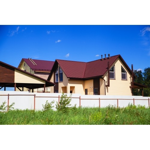 Профиль волновой "Камея" ("Kamea") 0,45 Drap RAL 3005 красное вино