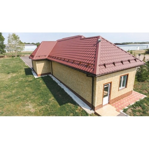 Профиль волновой "Камея" ("Kamea") 0,45 Drap RAL 3005 красное вино