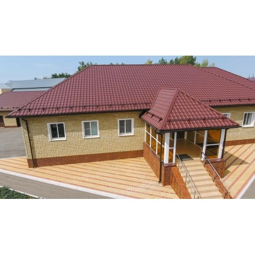 Профиль волновой "Камея" ("Kamea") 0,45 Drap СТ RAL 3005 красное вино