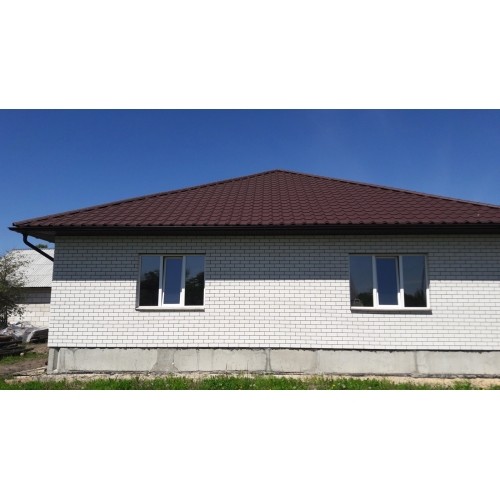 Металлочерепица "Камея" ("Kamea") в01 0,5 Drap RAL 8017 шоколад