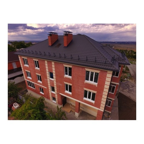 Металлочерепица "Кредо" ("Kredo") в01 0,5 Rooftop Бархат RAL 7024 мокрый асфальт