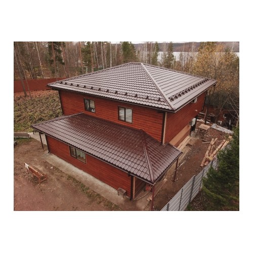 Профиль волновой "Квинта Уно" ("Kvinta Uno") 0,45 ПЭ RAL 8017 шоколад