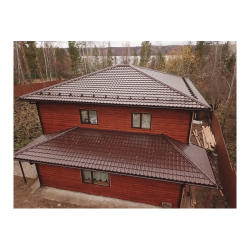 Профиль волновой "Квинта Уно" ("Kvinta Uno") 0,45 ПЭ RAL 8017 шоколад