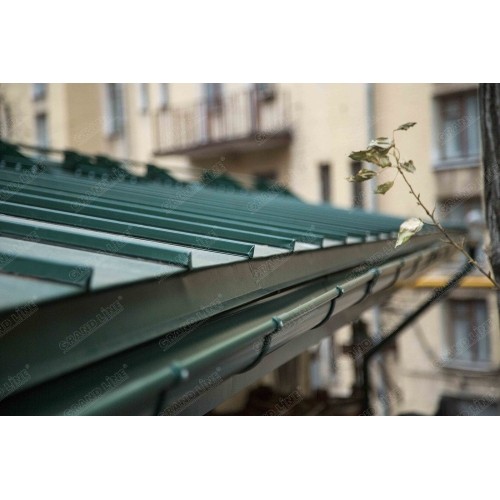 Соединитель желоба Grand Line ПУ 125мм RAL 6005 зеленый мох