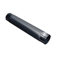 Труба круглая соединительная Grand Line ПУ 90мм 1м RAL 7024 мокрый асфальт