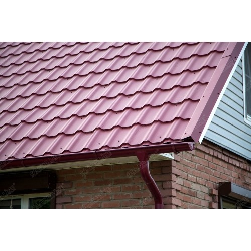 Труба круглая GL PU 90 мм 3 м RAL 3005 красное вино