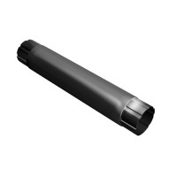 Труба круглая соединительная Grand Line ПУ 90мм 1м RAL 9005 черный