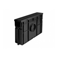 Комплект Gidrolica Light: пескоуловитель для пластиковых лотков ПУ 10.11,5.32 - пластиковый с решеткой РВ- 10.11.50 пластиковой, ячеистой кл. A15 (08098)