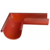 Угол желоба внешний GL PU 90 гр 125 мм RAL 8004 терракота