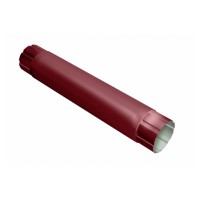 Труба круглая соединительная Grand Line ПЭ 90мм 1м RAL 3005 красное вино