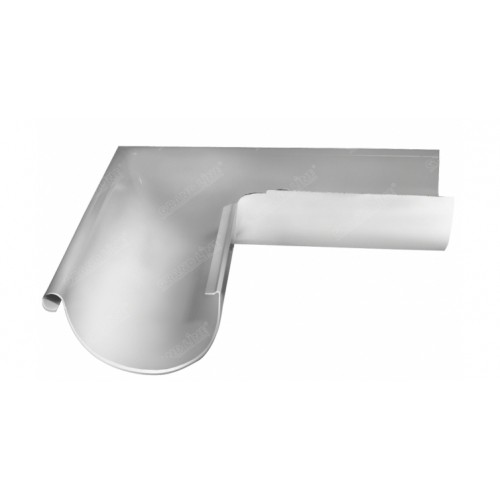 Угол желоба внешний GL PE 90 гр 125 мм RAL 9003 сигнальный белый