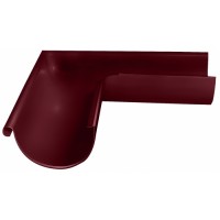 Угол желоба внешний Grand Line ПЭ 90гр 125мм RAL 3005 красное вино
