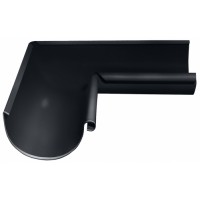 Угол желоба внутренний GL PE 90 гр 125 мм RAL 7024 мокрый асфальт