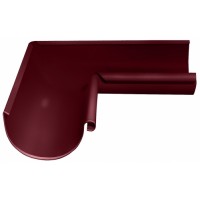 Угол желоба внутренний GL PE 90 гр 125 мм RAL 3005 красное вино
